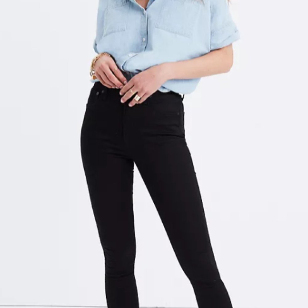 Madewell Black 9” High-Rose Skinny sz 26